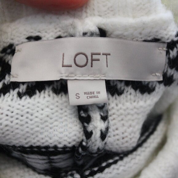 NWOT LOFT Fair Isle Poncho Sweater - Picture 5 of 6